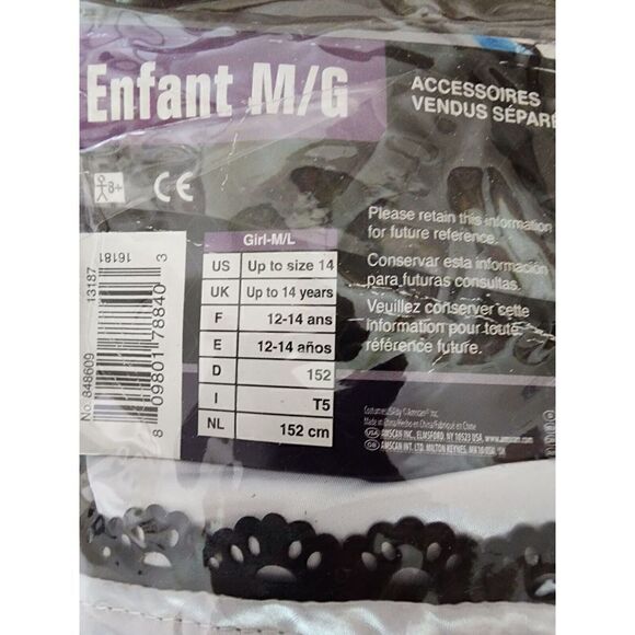 Storybook Dark Alice Tunic Top Child Costume CosPlay Wonderland Sz M/L Up to 14 - Picture 4 of 4